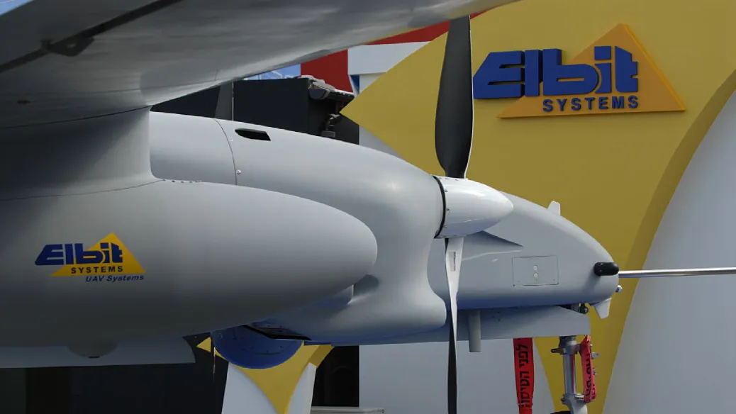 Elbit Systems drone, most likely Hermes 900, presented at the 2007 Paris Air Show at Le Bourget - credits: John van Hasselt / Corbis / Getty Images